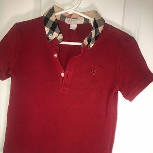 Red Burberry Polo for Toddlers